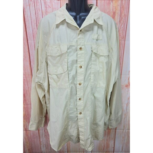 Orvis Mens Khaki Button-Down Shirt XXL - Picture 1 of 9